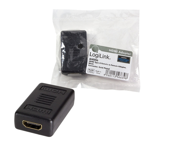 LogiLink HDMI Adapter HDMI HDMI Black cable interface/gender adapter