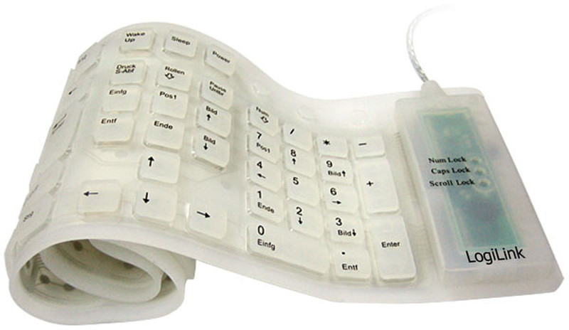 LogiLink ID0018 USB+PS/2 QWERTY Weiß Tastatur