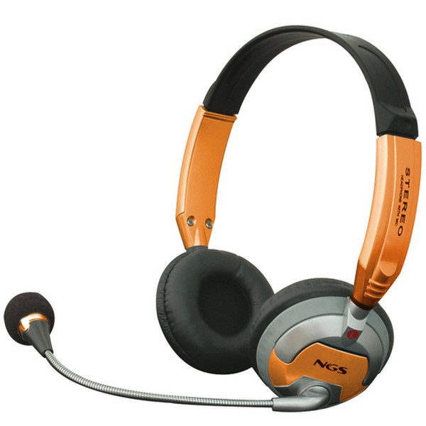 NGS ORANGEMSX6PRO Binaural Wired Black,Orange mobile headset