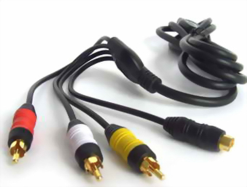 Gbooster PS3 S-AV cable 2m S-Video (4-pin) RCA Schwarz