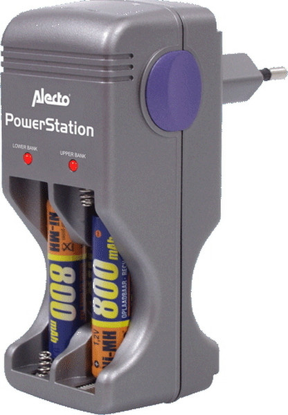 Alecto Battery charger incl. 4x ANH-AAA