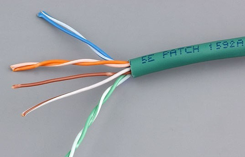 Belden UTP CAT5E 4PR 24AWG cable, green, 305m 305м Зеленый сетевой кабель