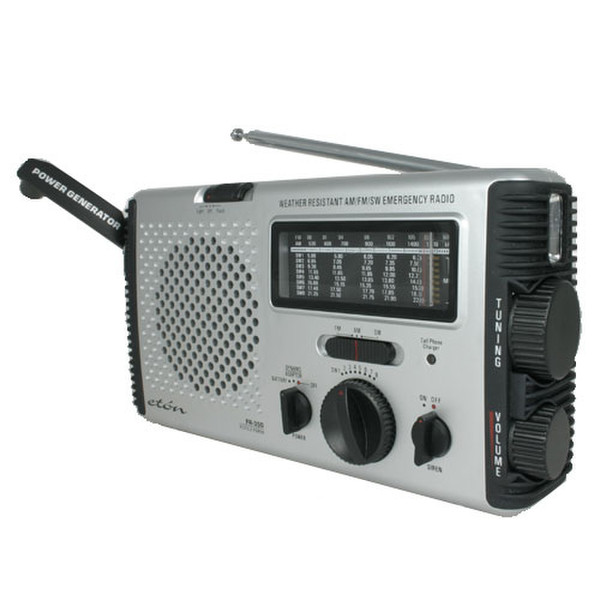 Eton FR350 Портативный Аналоговый Cеребряный радиоприемник