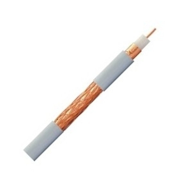 Belden 75ohm coaxial cable, PVC, 100m 100m White coaxial cable