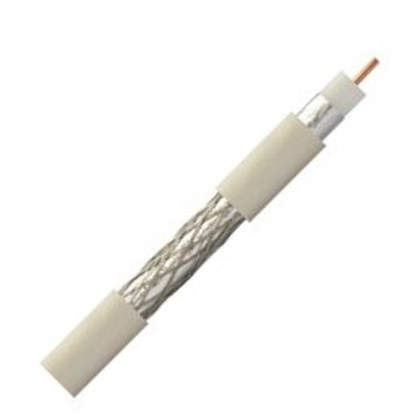 Belden 75ohm coaxial cable, 1mm Al, PVC, 100m 100м Белый коаксиальный кабель