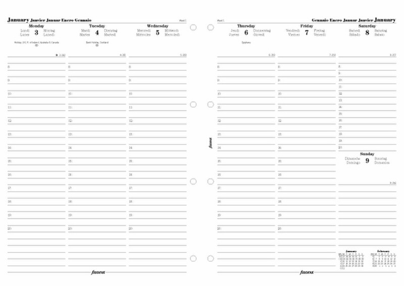 Filofax Week On Two Pages Diary