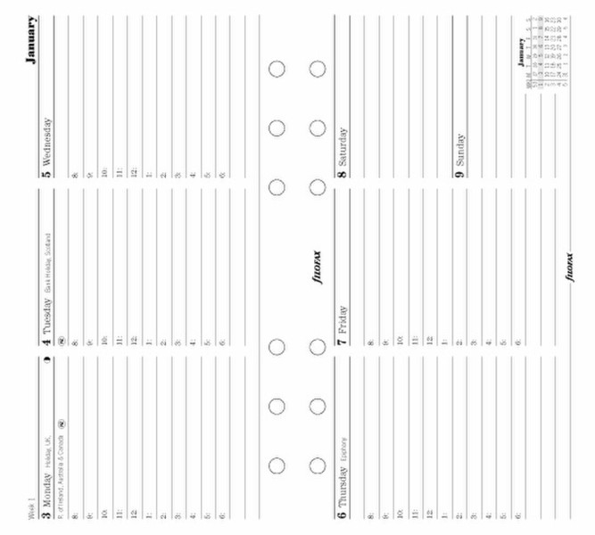 Filofax Week On Two Pages Diary