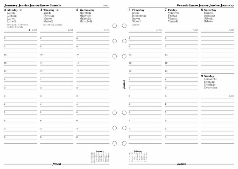 Filofax Week On Two Pages Diary