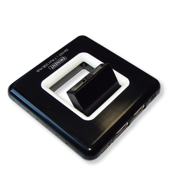 Eminent USB Hub 480Мбит/с Черный хаб-разветвитель