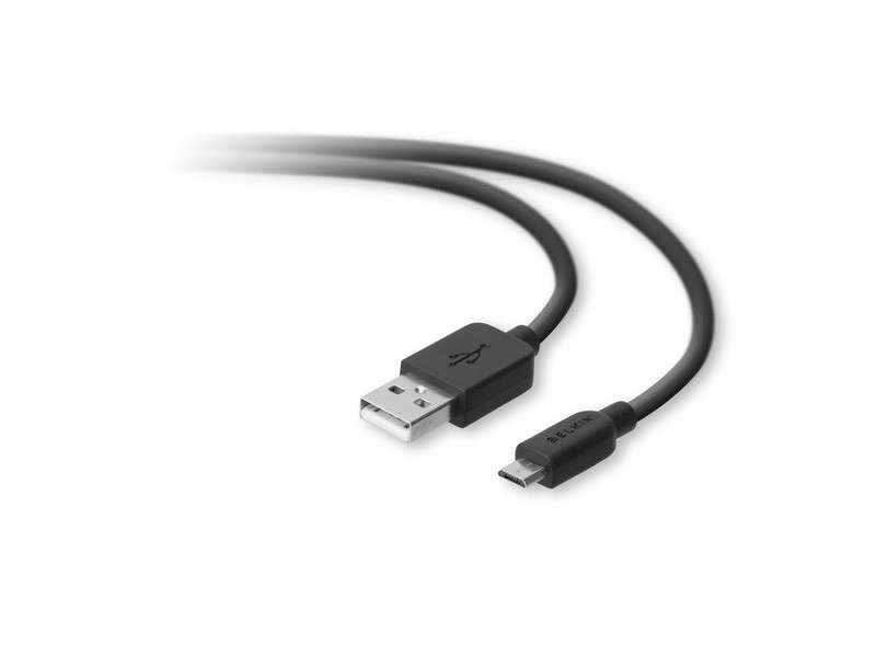 Belkin F8Z273CW06 1.8м USB A Micro-USB B Черный кабель USB