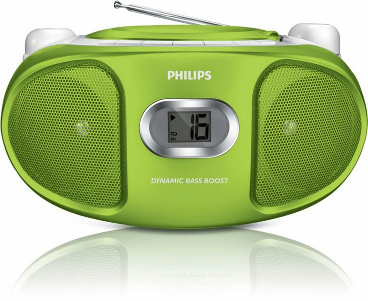 Philips AZ102G/98 2W Green,White home audio set