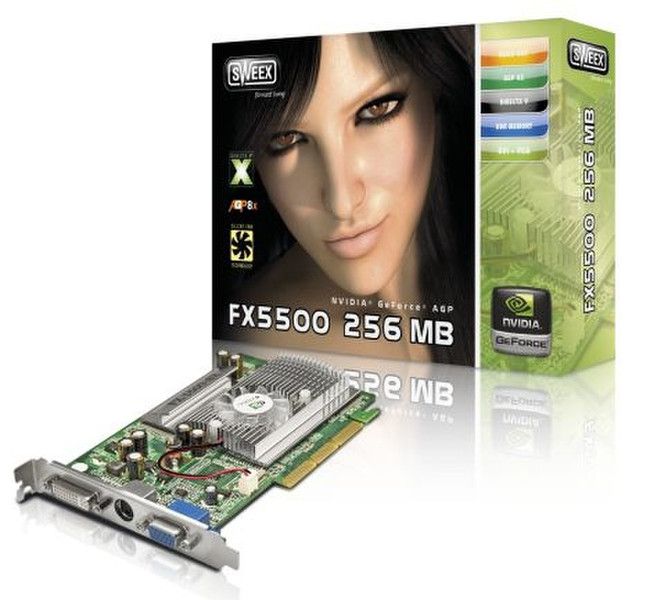 Sweex NVIDIA GeForce FX 5500 256 MB AGP