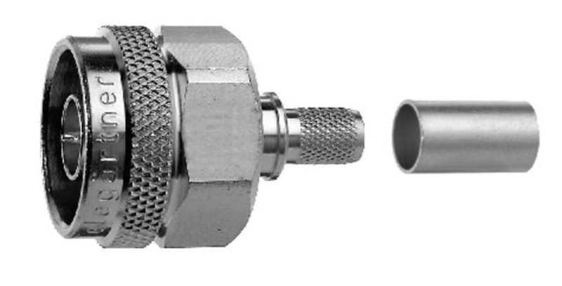 Telegärtner N Straight Plug Crimp G30 (1.5/3.8); H 155 Pope crimp/crimp Koaxialstecker