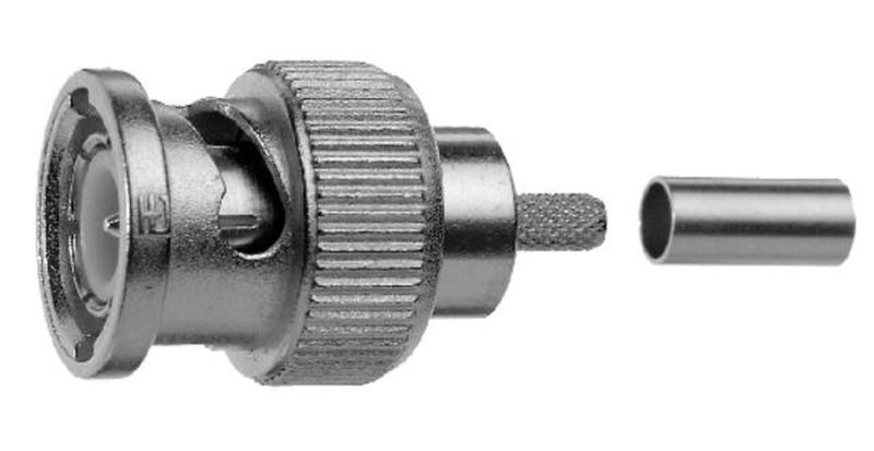 Telegärtner BNC Straight Plug HDTV Crimp 75 Ohm G27 (1.0/4.6) coaxial connector