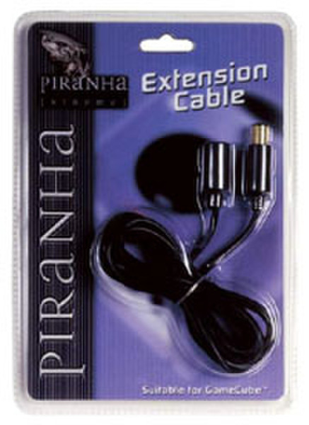 Piranha Gamecube extension Black cable interface/gender adapter