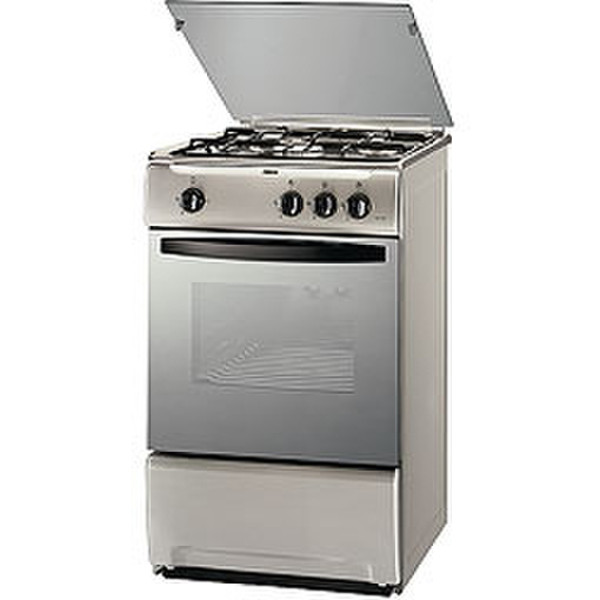 Zanussi ZCG 558 GX4 Freistehend Gaskochfeld Silber Küchenherd