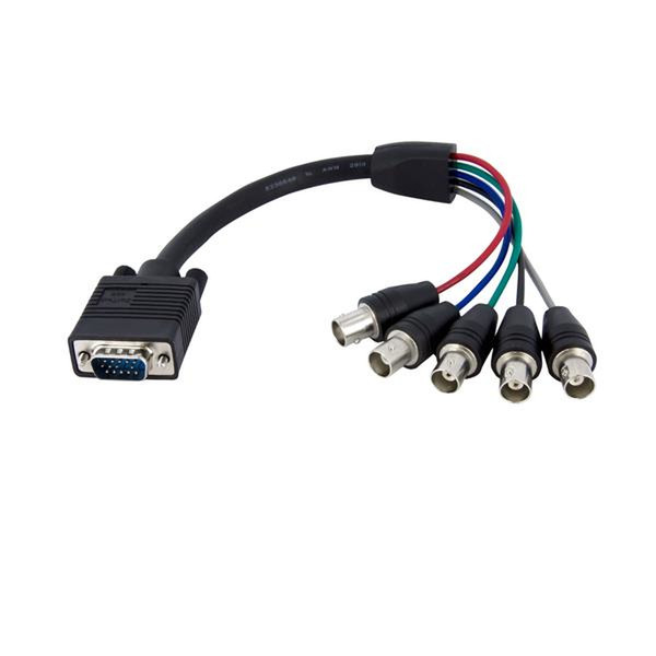 StarTech.com 0.3m VGA/BNC Monitor Cable 0.3м VGA (D-Sub) 5 x BNC Черный
