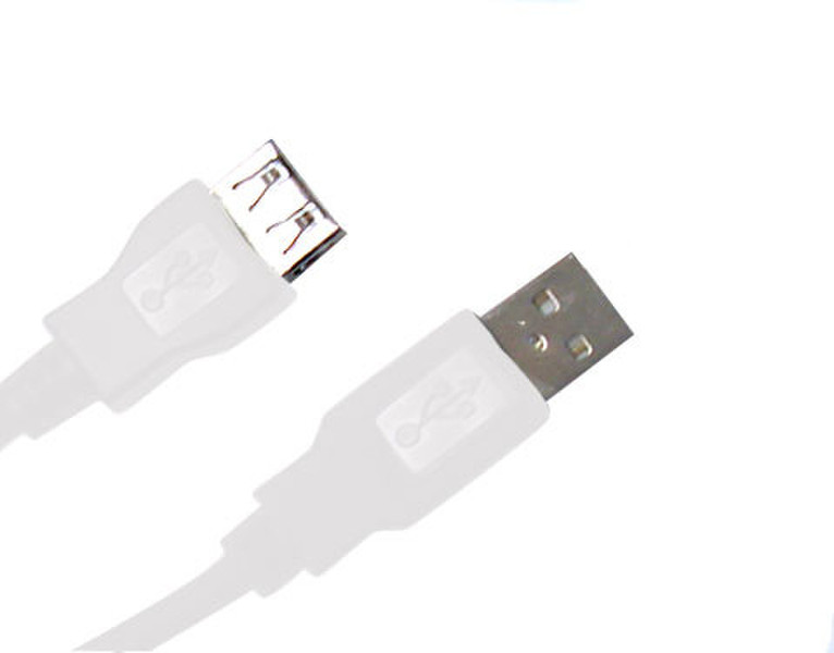 Jou Jye Computer Extension cable, plug A / jack A, 3m 3м USB A USB A Белый кабель USB
