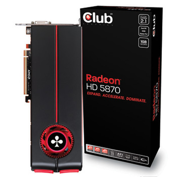 CLUB3D Radeon HD5870 1024 MB 256 BIT PCI-E 1GB GDDR5