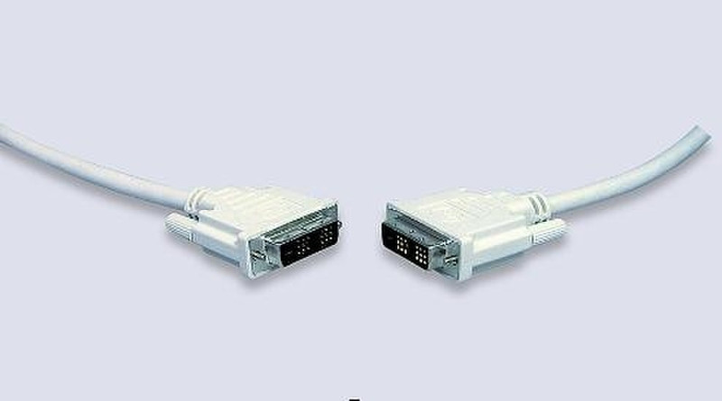 Gembird DVI 24+1 Cable 3m 3m DVI-D DVI-D Weiß DVI-Kabel