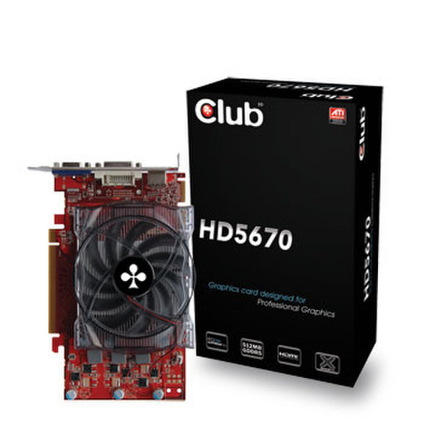 CLUB3D HD5670 512MB GDDR5 GDDR5 128BIT PCI-e 2.1 GDDR5