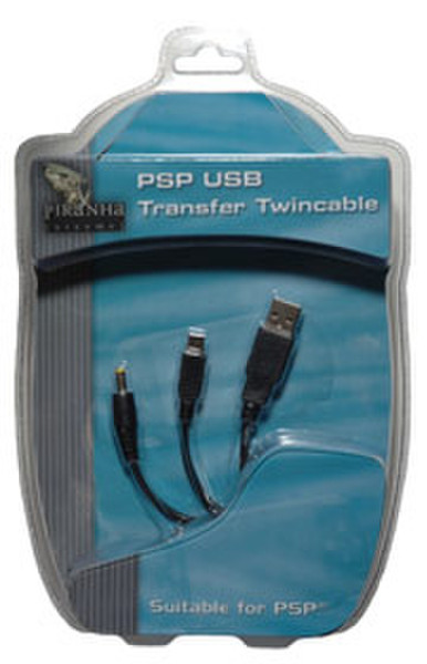 Piranha USB Transfer Twincable 1.83m Schwarz USB Kabel