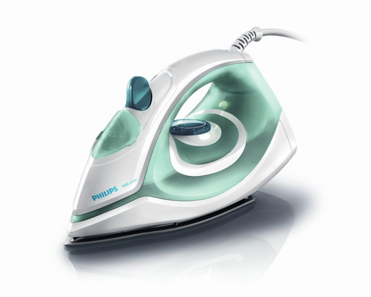 Philips 1900 series GC1903/01 Steam iron Aluminium soleplate 1400W Green,White iron