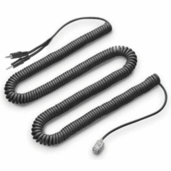 Plantronics 63731-01 Черный телефонный кабель