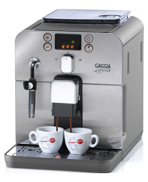 Gaggia Brera Отдельностоящий Автоматическая Espresso machine 1.2л Черный, Cеребряный