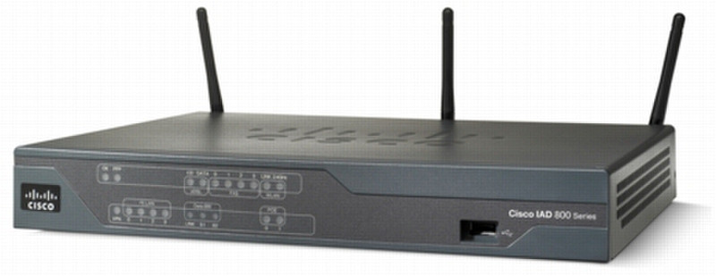 Cisco IAD888FW-GN-E-K9 Single-band (2.4 GHz) Fast Ethernet Серый wireless router