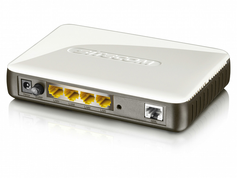 Sitecom DC-228 Eingebauter Ethernet-Anschluss ADSL Silber Kabelrouter