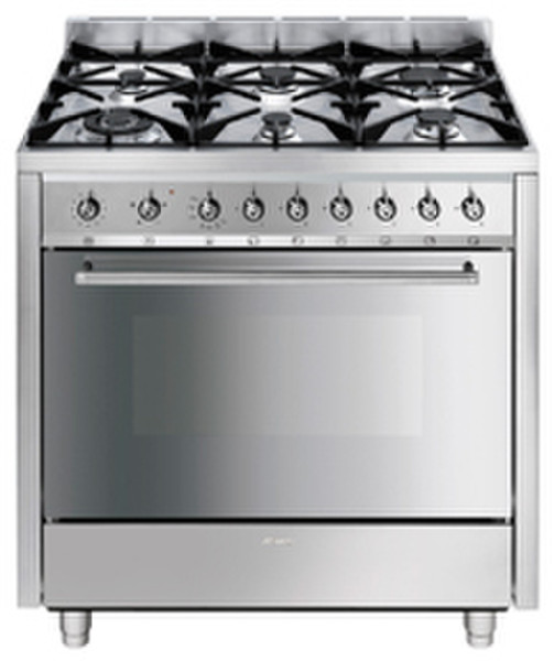 Smeg C91GVXI Built-in Gas hob Silver cooker