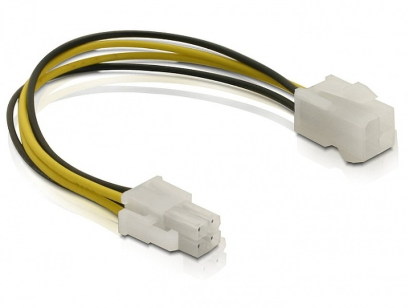 DeLOCK Power cable P4 male/female 0.15m Multicolour power cable