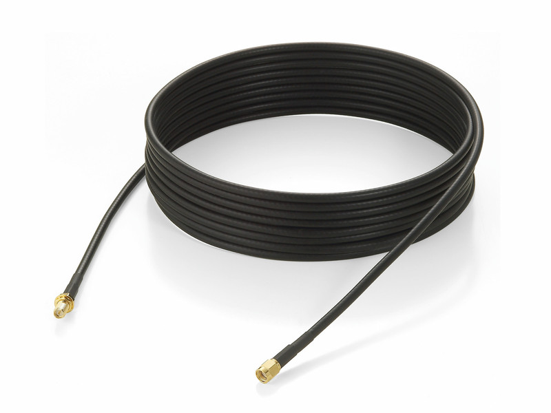 LevelOne RPSMA - RPSMA 5m M/F 5м RP-SMA RP-SMA Черный коаксиальный кабель