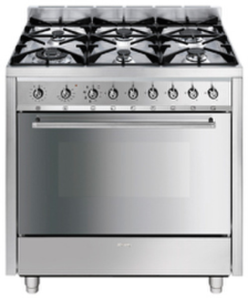 Smeg C91GMXI Built-in Gas hob Silver cooker