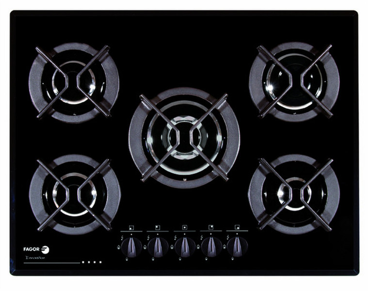 Fagor 5CFI-5G L/ BUT Встроенный Gas hob Черный