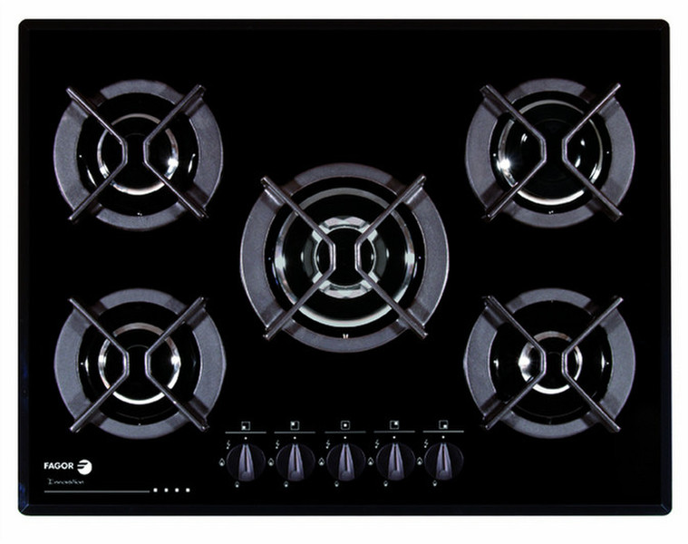 Fagor 5CFI-5G L/NAT Встроенный Gas hob Черный