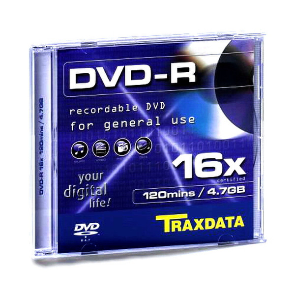 Traxdata DVD-R 4.7ГБ DVD-R 1шт