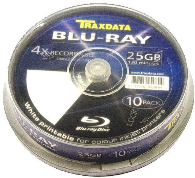 Traxdata Blu-ray 4x 10pk 25ГБ BD-R 10шт