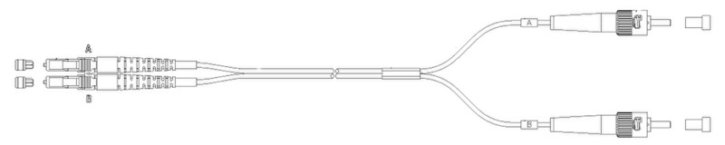 TE Connectivity 1568757-5 5м LC ST Желтый оптиковолоконный кабель