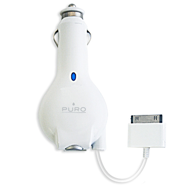PURO Car Charger USB Белый зарядное для мобильных устройств