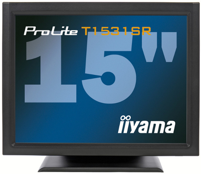 iiyama ProLite T1531SR-1 15Zoll 1024 x 768Pixel Tisch Schwarz Touchscreen-Monitor