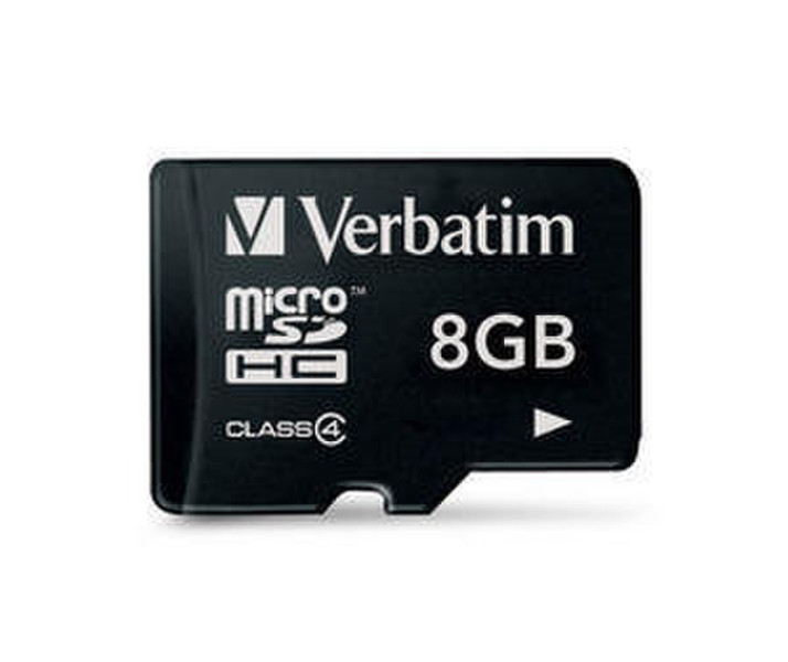 Verbatim Micro SDHC 8GB - Class 4 8GB MicroSDHC memory card