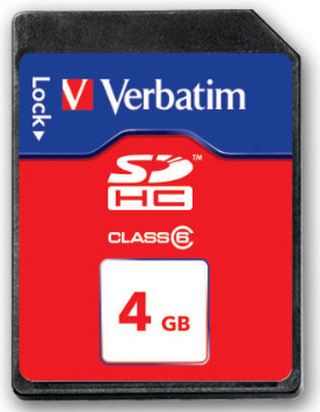 Verbatim SecureDigital SDHC Class 6 4GB 4GB SDHC Speicherkarte