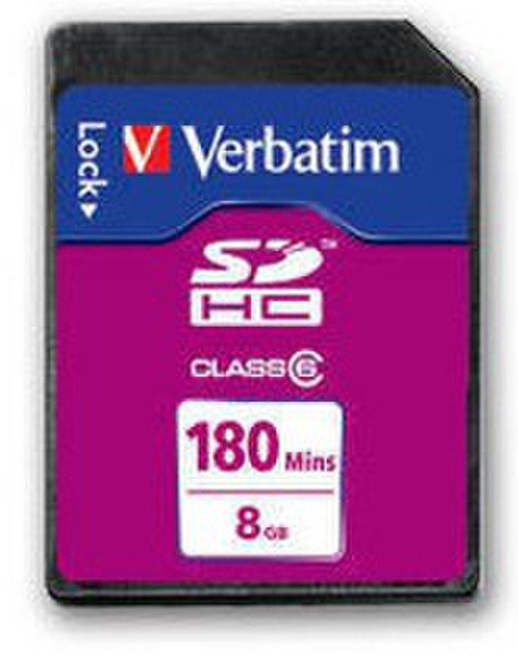 Verbatim HD Video SDHC 8GB 180 mins 8ГБ SDHC карта памяти