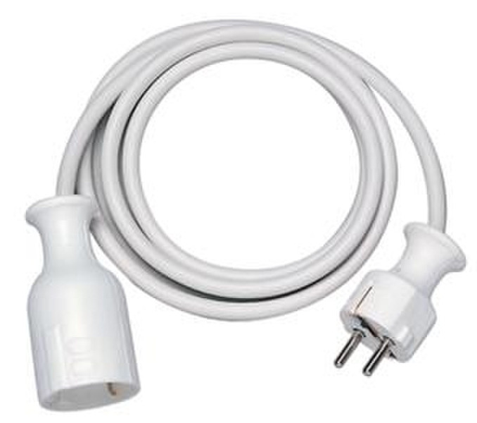 REV safety extension lead, 3m, white 3m power extension