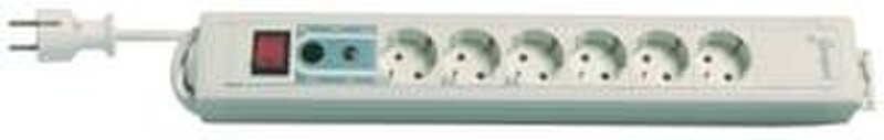 REV device protection socket line, 6-fold, 3,0m 250В 3м Белый сетевой фильтр