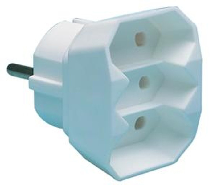 REV euro triple plug 2300W White power adapter/inverter