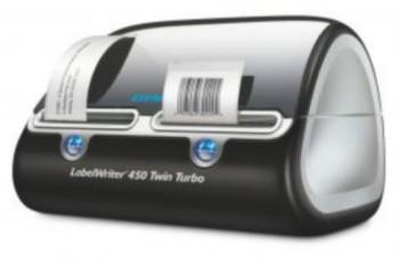 DYMO LabelWriter 450 Twin Turbo Direkt Wärme 600 x 300DPI Schwarz, Silber Etikettendrucker