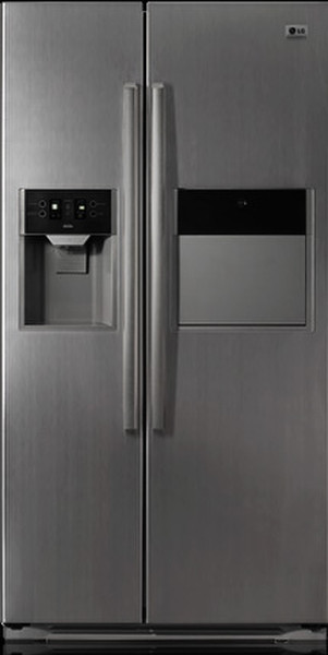 LG GW-P207FLQA freestanding Grey side-by-side refrigerator